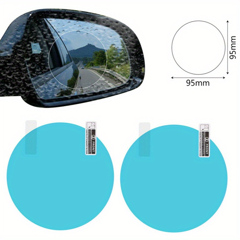 2pcs Auto Spiegel Fenster Klar Film, Anti Blendung Auto Auto Rückspiegel  Schutzfolie, Wasserdicht, Regensicher, Anti Fog Auto Aufkleber