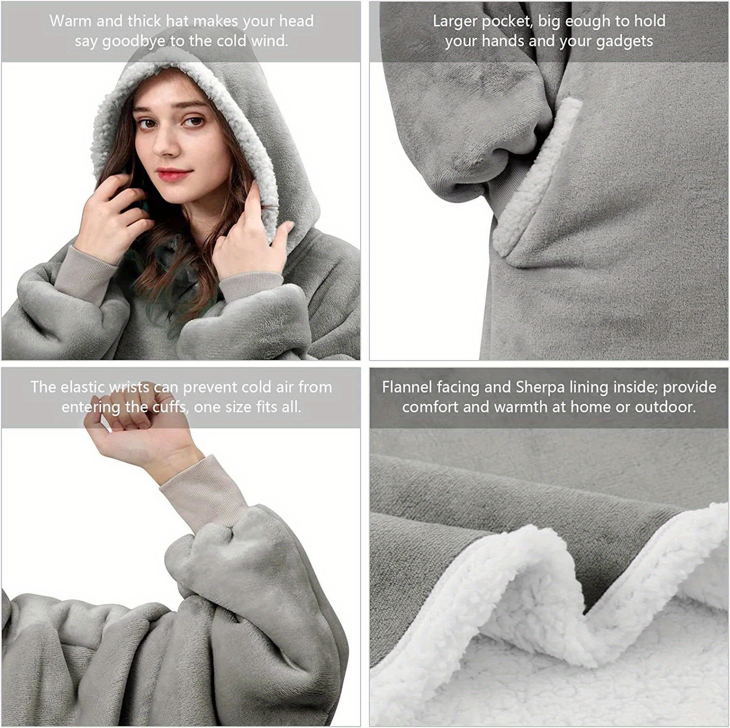 Oversized Tv Blanket Side Pocket Fleece Winter Temu
