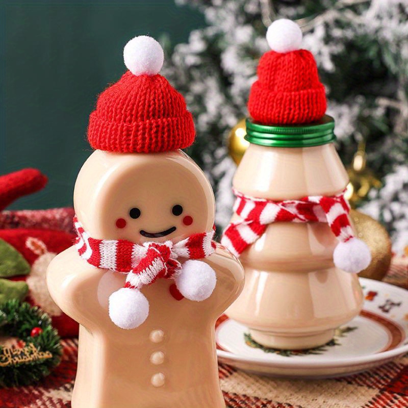 Christmas Tea Drink Bottle Gingerbread Man Drink Cup Christmas