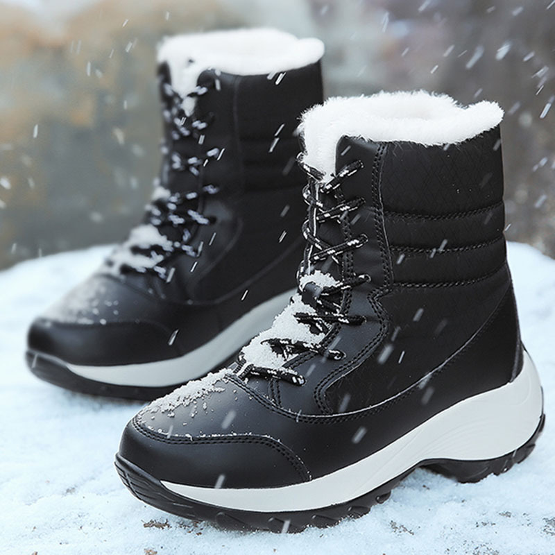 Women's high heel snow clearance boots