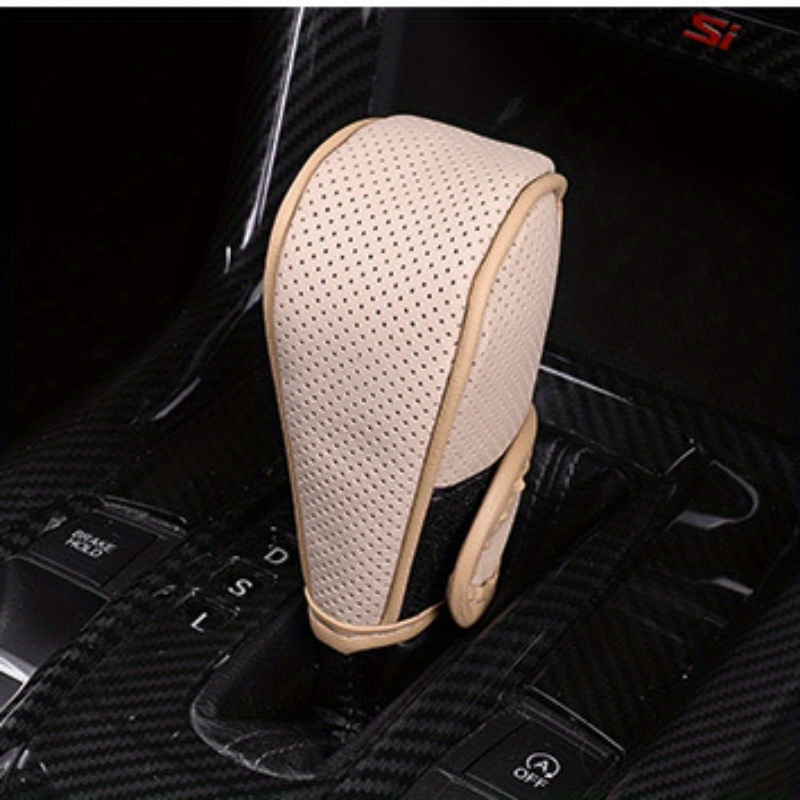Universal Pu Leather Anti slip Car Gear Shift Knob Cover - Temu