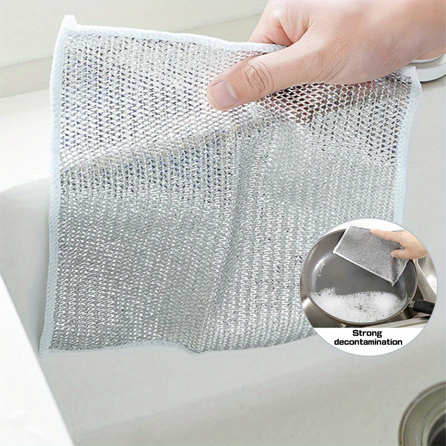 Steel Wire Dishwashing Cloth, Dishwashing Cloth, Mesh Non-oil Dishwashing  Cloth, Kitchen Stove Dish Washing, Pot Cleaning Cloth, Decontaminate,  Commercial And Household Cleaning Supplies - Temu