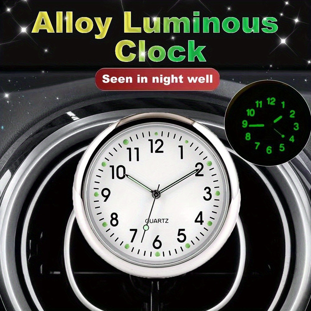 Mini Electronic Car Clock Time Watch Auto Clocks Luminous - Temu