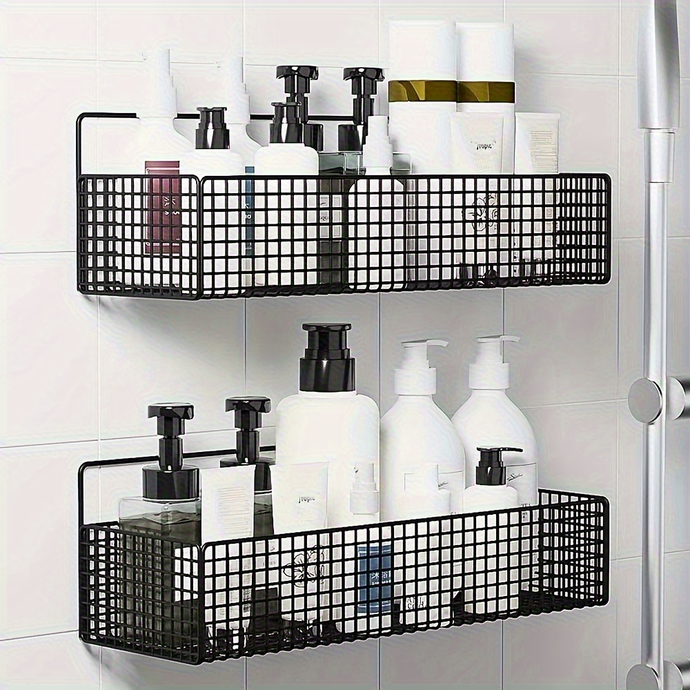 GERUIKE Etagere Douche Angle,Etagere Salle de Bain Sans Percage, Rangement  Douche, Etagere Baignoire, Aluminium, Étanche, Avec Crochets, pour Salle de  Bain et Toilettes : : Cuisine et Maison