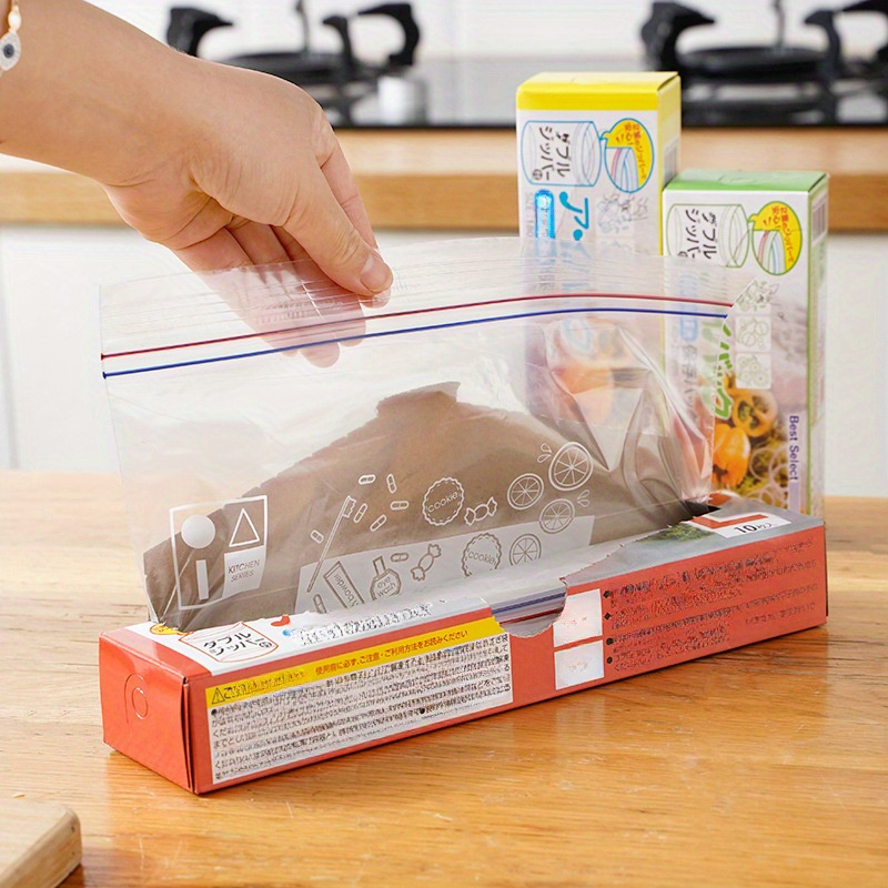 Reusable Double Zipper Bags, Food Storage Bags, Leak-proof Freezer