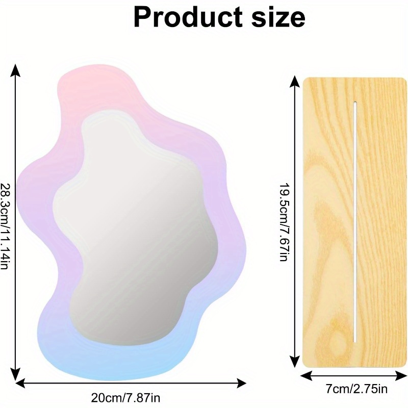 Specchio Trucco Tavolo Ondulato Irregolare Specchio - Temu Switzerland