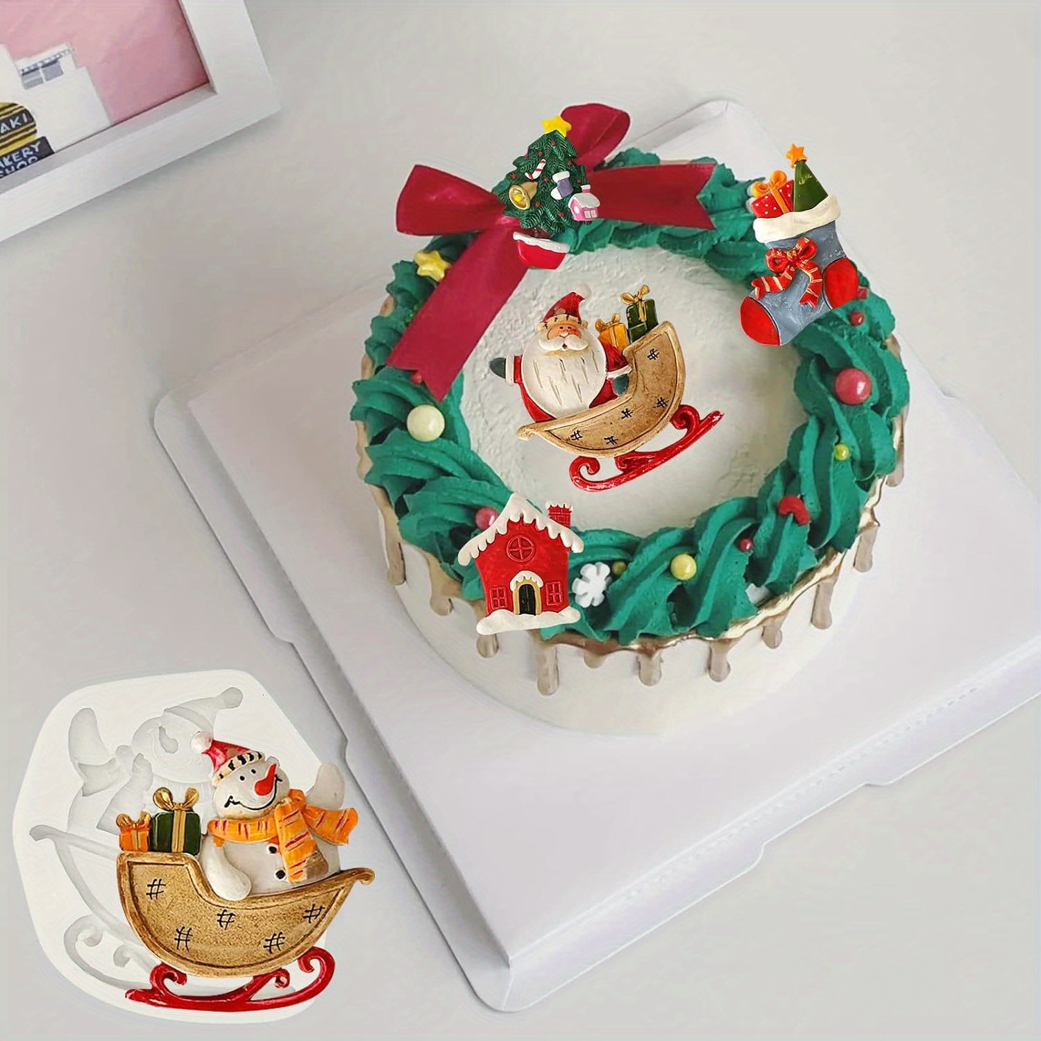 Christmas Cake Model Snowman Silicone Mold For Fondant Cake Decorating  Tools Chocolate Dessert Mousse Kitchen Baking