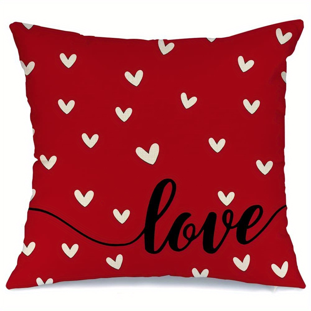 Valentines Day Pillow Covers Love Heart Valentines Day Throw - Temu