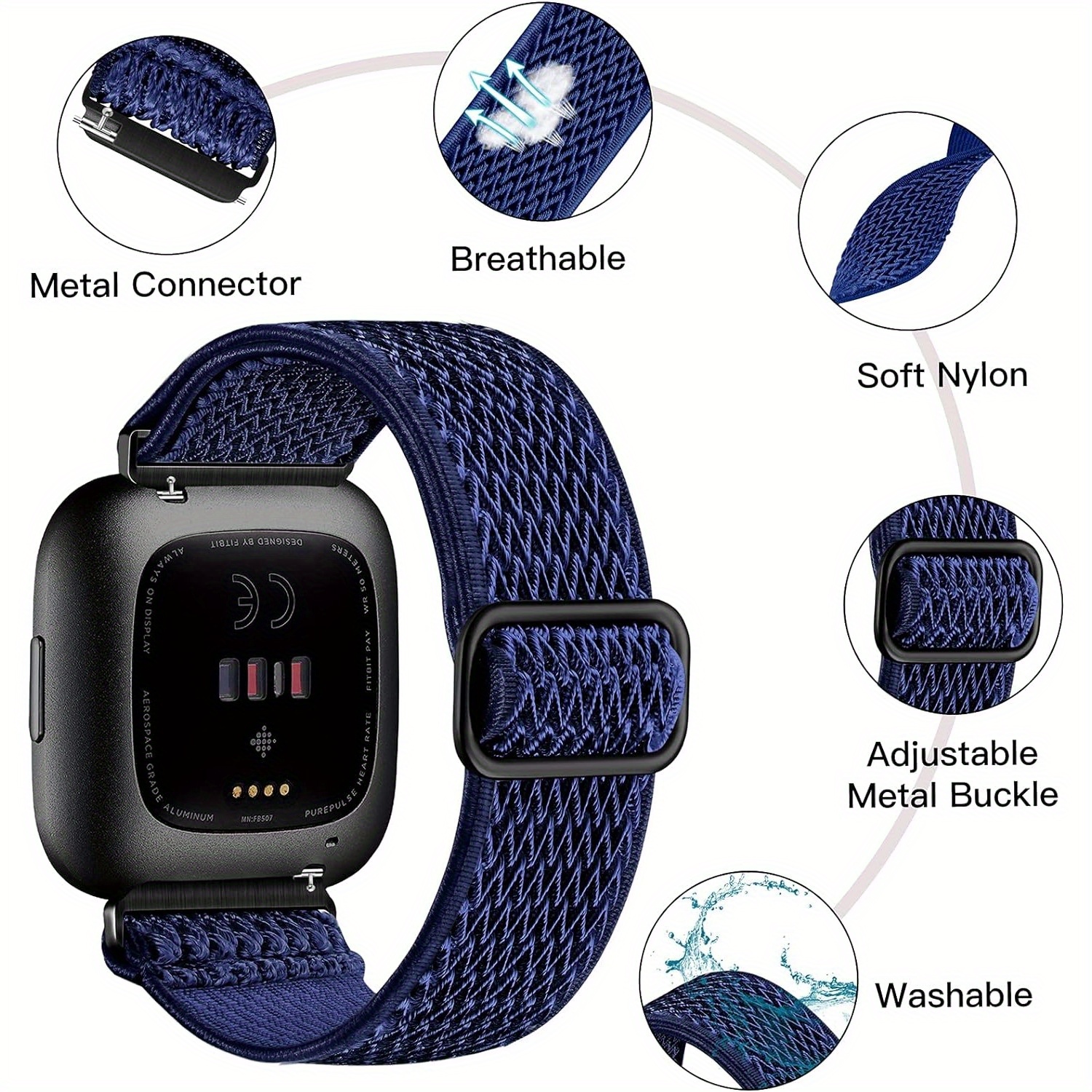 2packs elastic bands compatible fitbit versa versa versa Temu