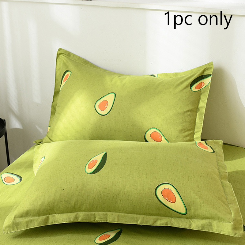 ultra soft brushed polyester pillowcase with   avocado   designs wrinkle fade stain resistant envelope closure 18 9x29 13in details 1