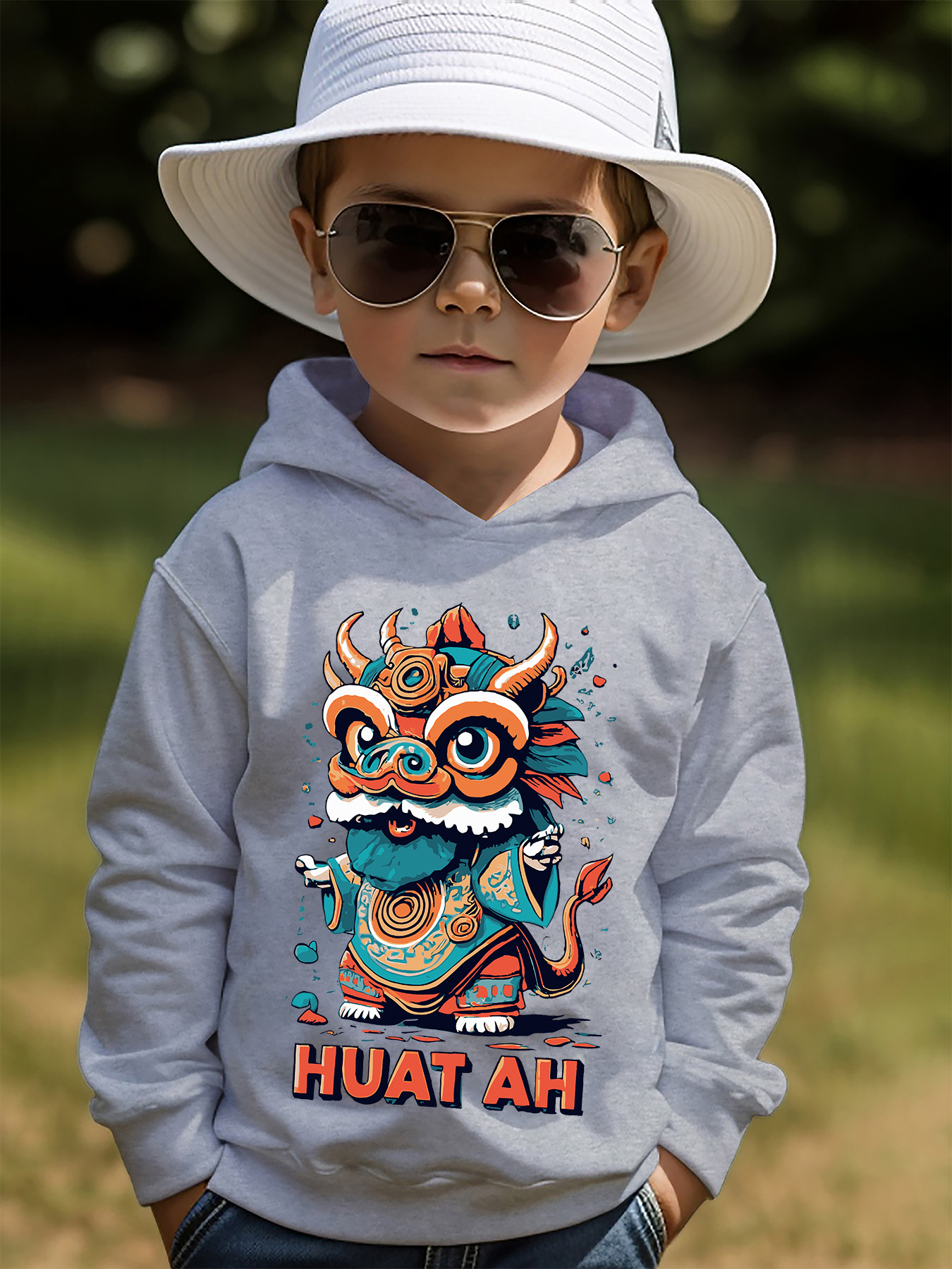 Anime Dance Lion Print Cute cozy Hoodie Kids Boys Keep Warm - Temu