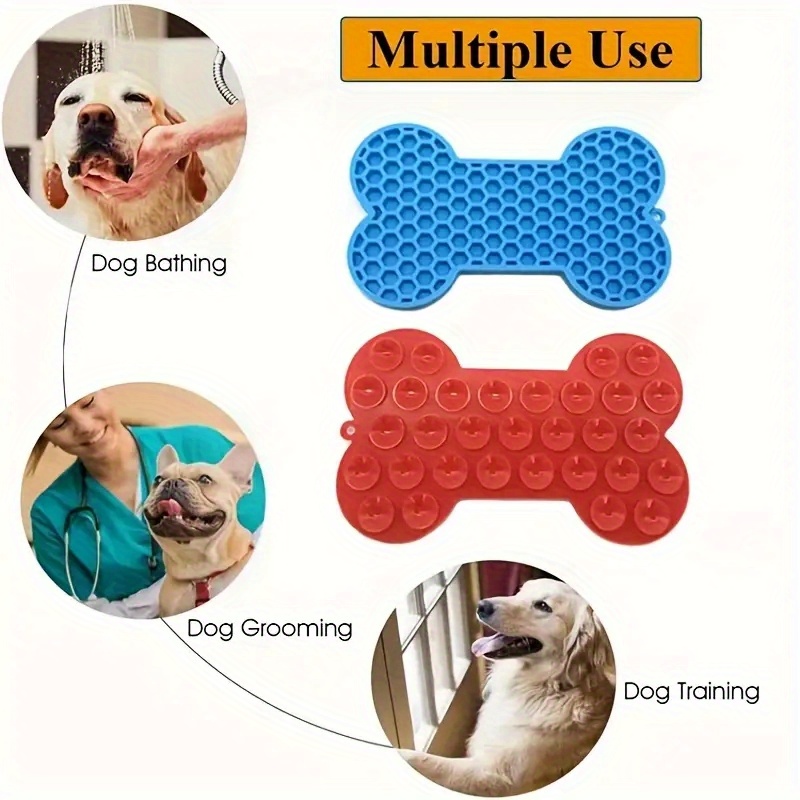 Bone-shaped Silicone Dog Lick Pad - Relieve Boredom & Anxiety With  Delicious Treats! - Temu