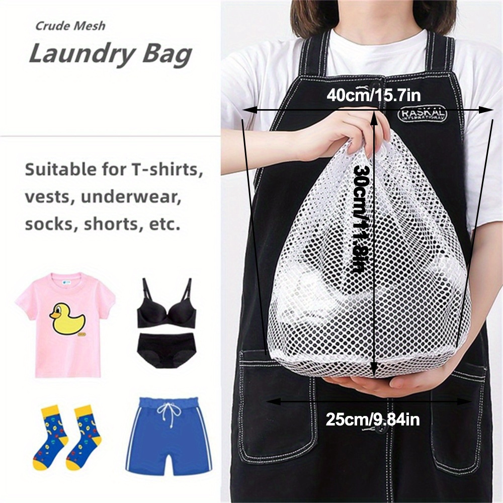 Mesh Laundry Bags With Zipper Closing Durable Fabric - Temu