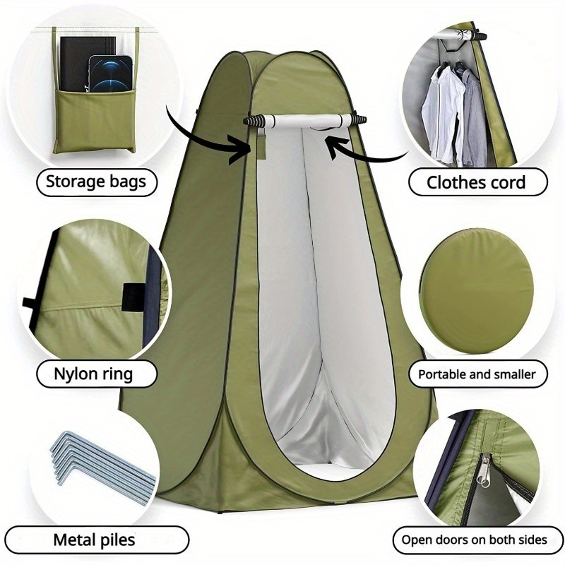 Koraman Portable Pop Up Camping Shower Tent Privacy Changing - Temu