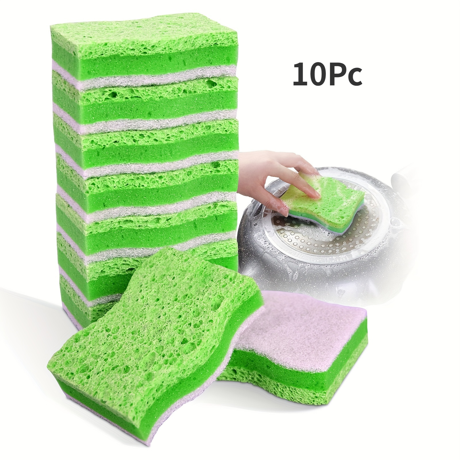 10PCS Durable Cleaning Scrubber Sponge Kitchen Sponge Sponges For Cleaning