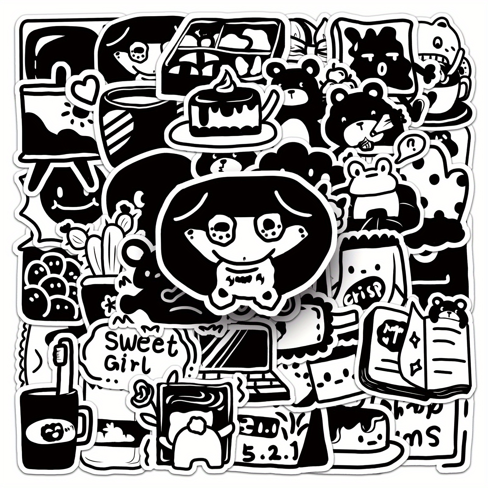 10/30/56pcs Pack Anime ONE PIECE Luffy Stickers Manga Cute Kawaii Graffiti  Journal Laptop Skateboard Graffiti Sticker for Kids