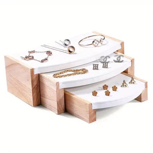 Jewelry Display Stand Pvc Desktop Ring Necklace Bracelet - Temu
