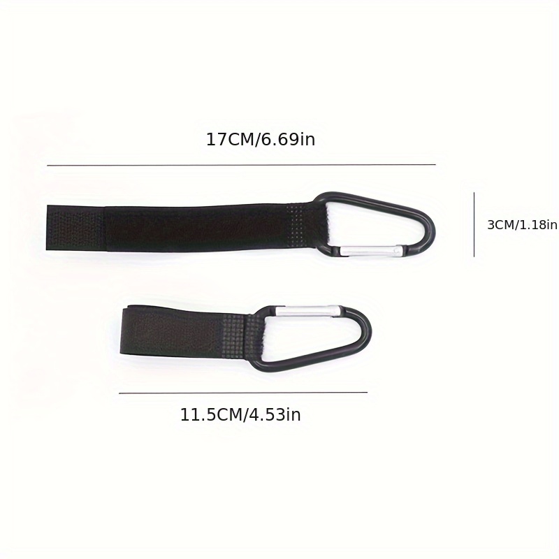 16cm/6.3inch Black Stroller Hooks For Hanging Bags Mommy Stroller Clip And  Stroller Accessories Organizer Hook Carabiner Clips Bags Holder (1/2 Pack)