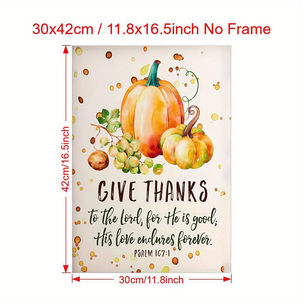 Thankful Sign Wall Art Canvas, Fall Pumpkins Thanksgiving Christian Wall  Decor - Christ Follower Life