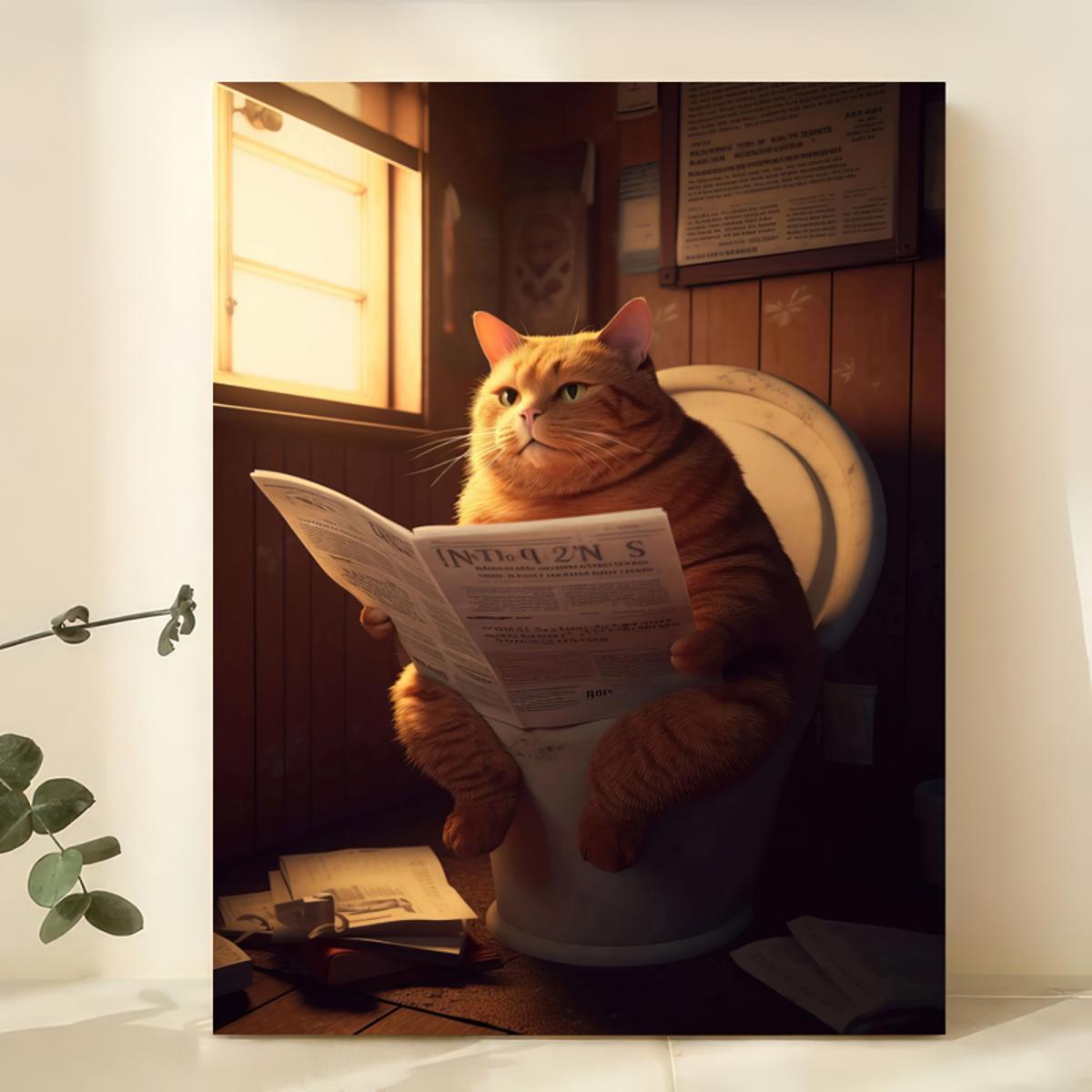 newspaper cat meme