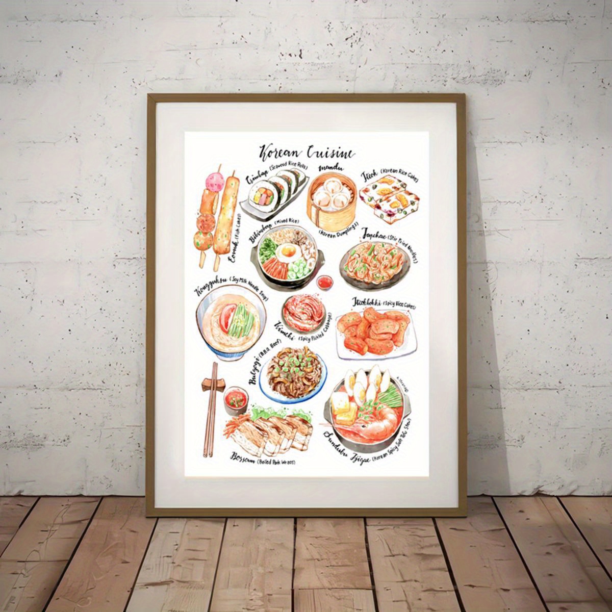 Canvas Painting Vintage Korean Food Pickle Wall Art Ideal - Temu