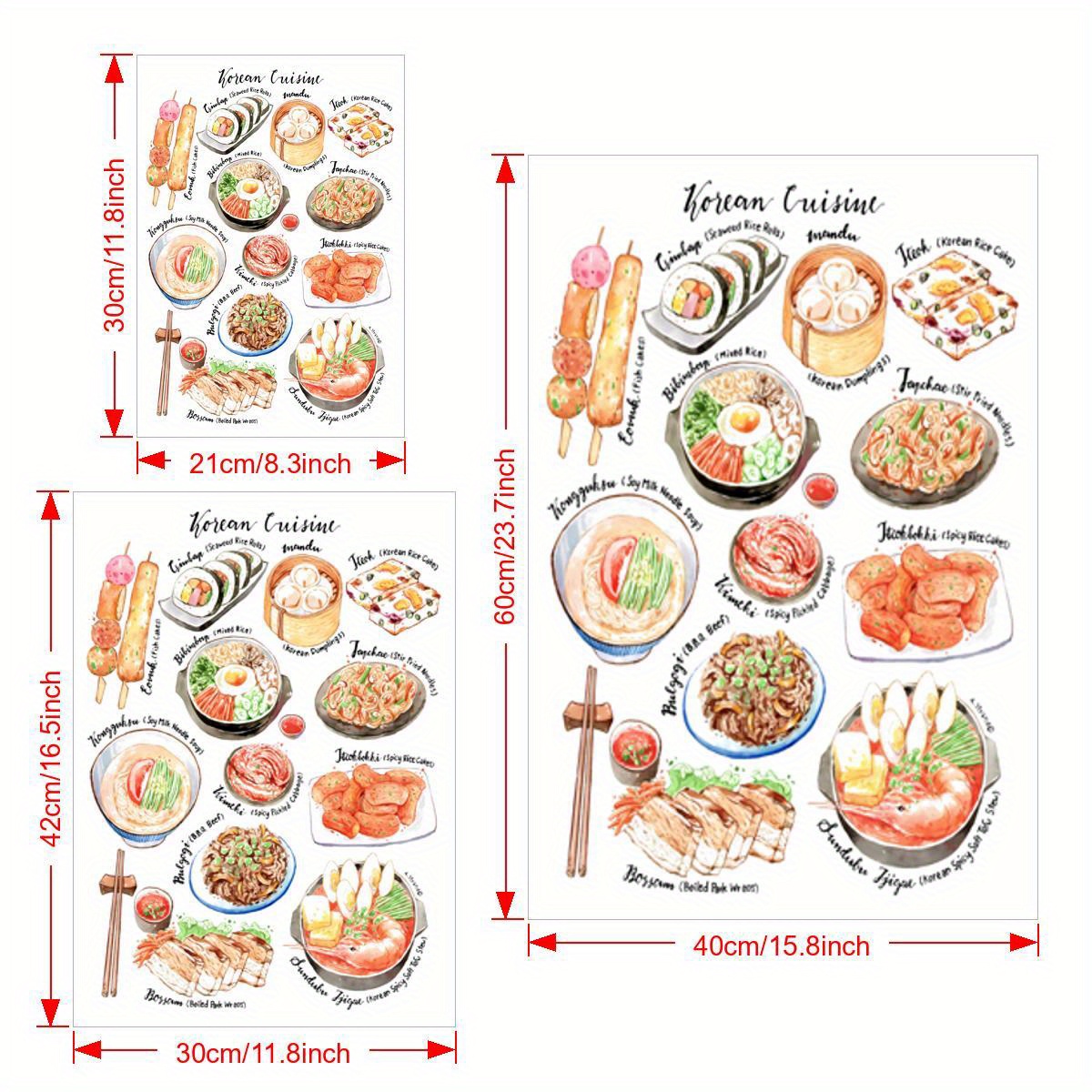 Korean Food Poster, Korean Food Print, Korean Food Wall Decor