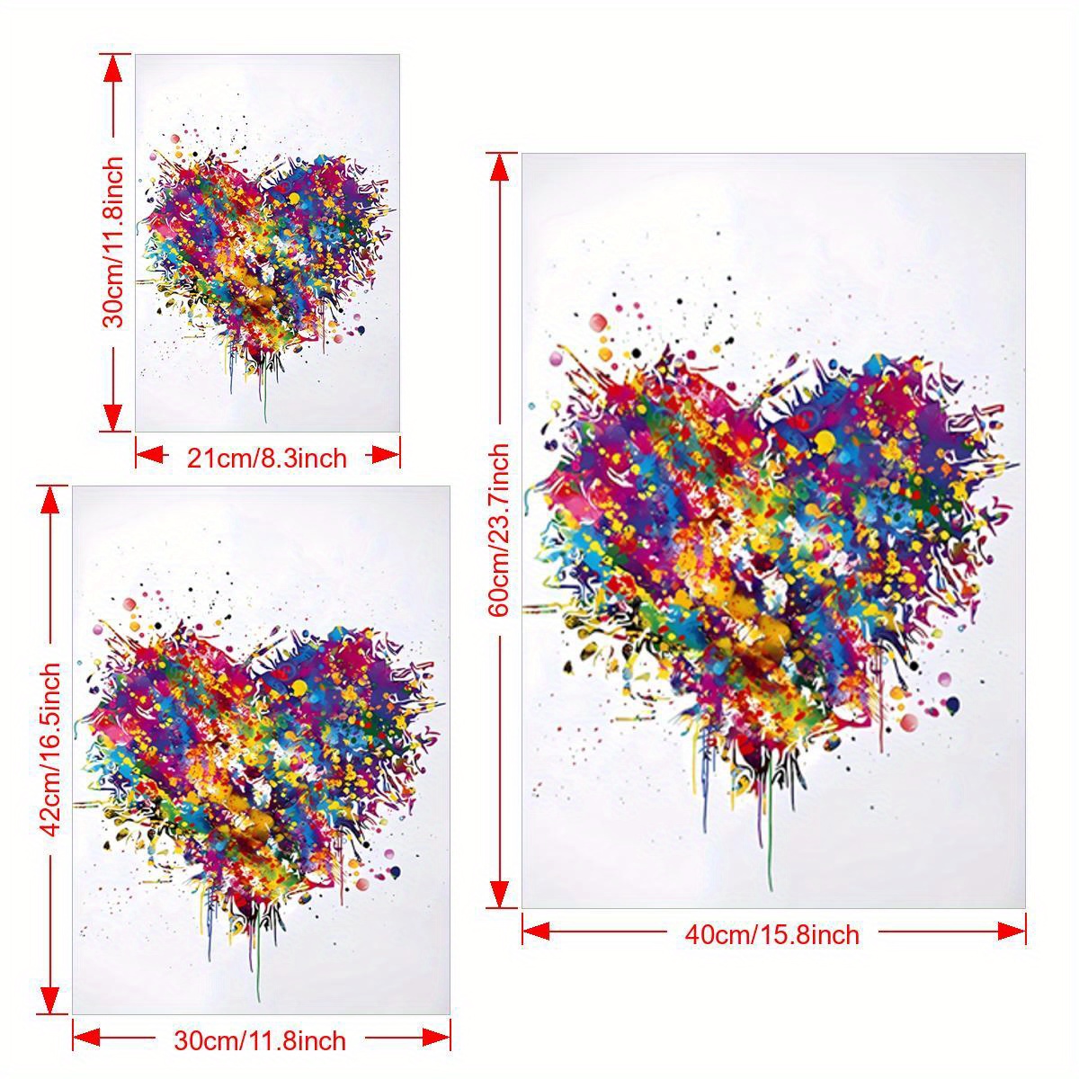 Heart-Shaped Textured Abstract Art: Canvas Prints, Frames & Posters