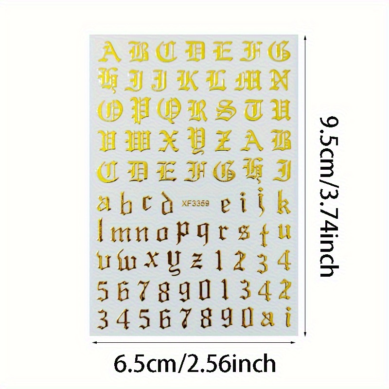 English Letter Sticker Sheet
