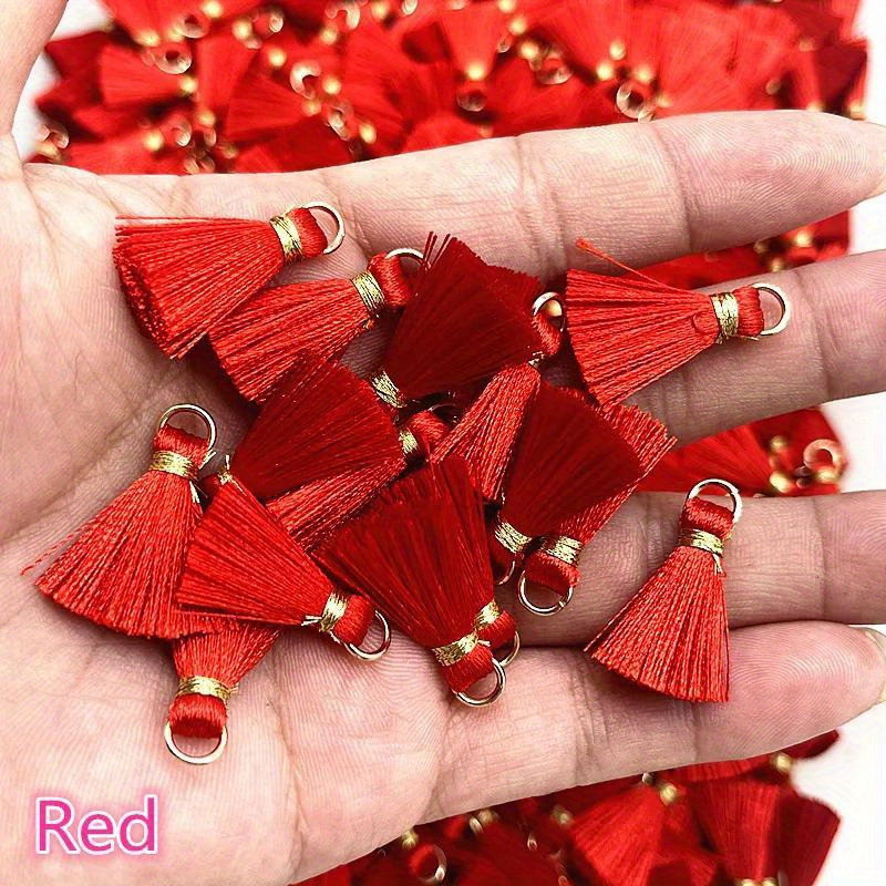 10 Mini Metal Tassel Rings with a 20Mm Diameter for DIY Jewelry Earrings Decoration Materials.