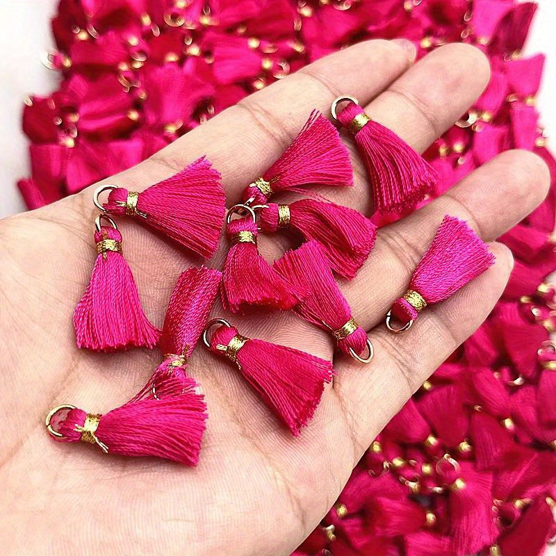 10 Mini Metal Tassel Rings with a 20Mm Diameter for DIY Jewelry Earrings Decoration Materials.