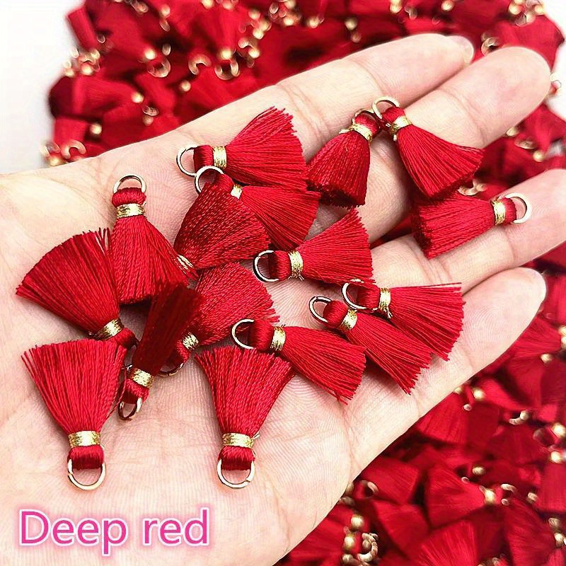 10 Mini Metal Tassel Rings with a 20Mm Diameter for DIY Jewelry Earrings Decoration Materials.