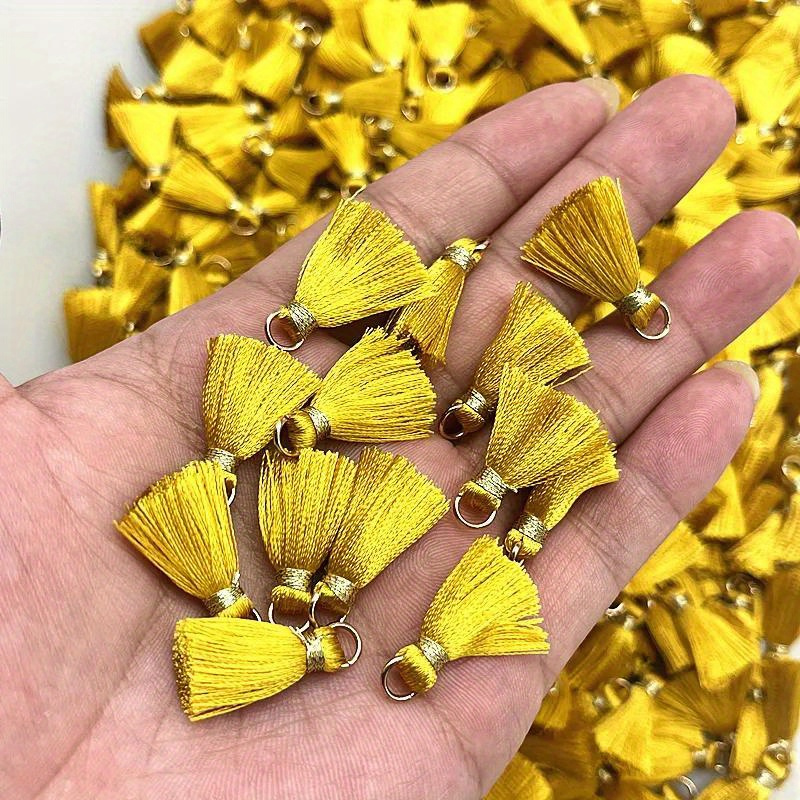 10 Mini Metal Tassel Rings with a 20Mm Diameter for DIY Jewelry Earrings Decoration Materials.