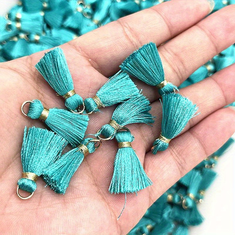10 Mini Metal Tassel Rings with a 20Mm Diameter for DIY Jewelry Earrings Decoration Materials.