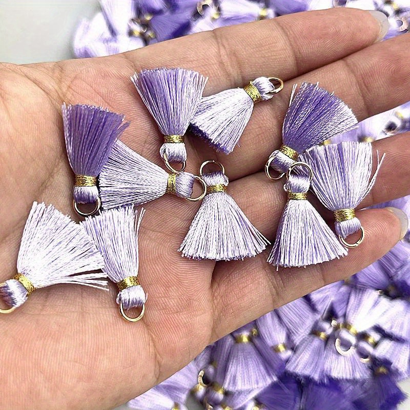 10 Mini Metal Tassel Rings with a 20Mm Diameter for DIY Jewelry Earrings Decoration Materials.