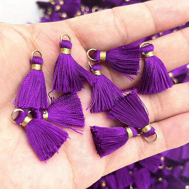 10 Mini Metal Tassel Rings with a 20Mm Diameter for DIY Jewelry Earrings Decoration Materials.