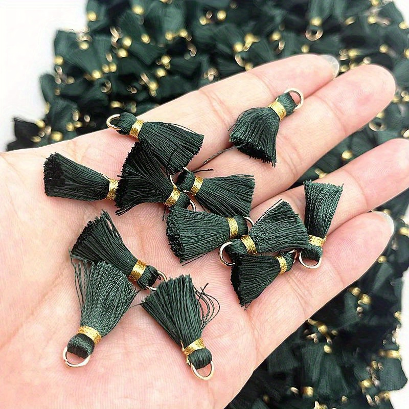 10 Mini Metal Tassel Rings with a 20Mm Diameter for DIY Jewelry Earrings Decoration Materials.