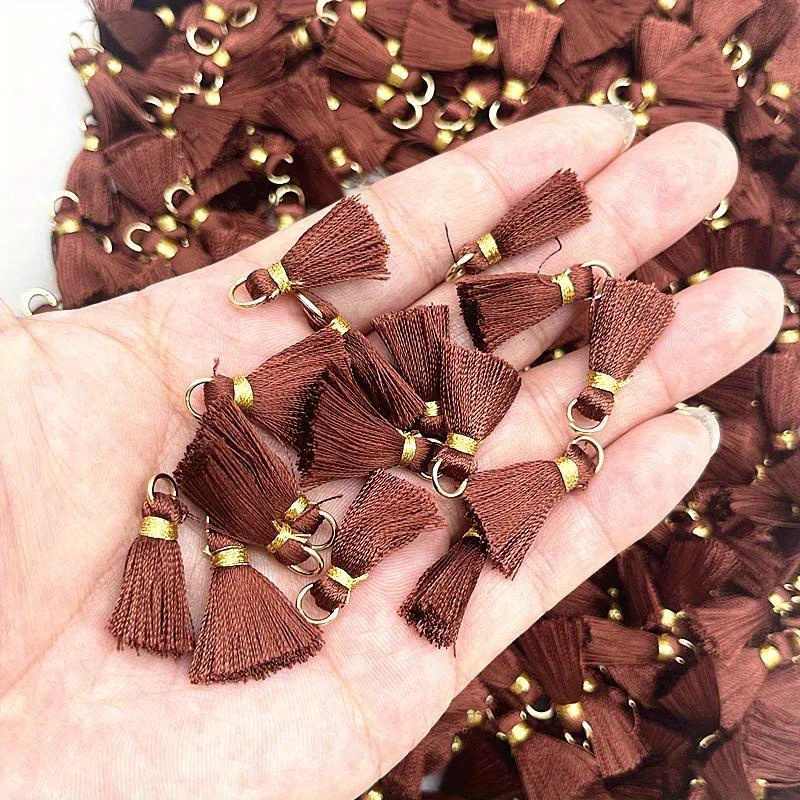 10 Mini Metal Tassel Rings with a 20Mm Diameter for DIY Jewelry Earrings Decoration Materials.