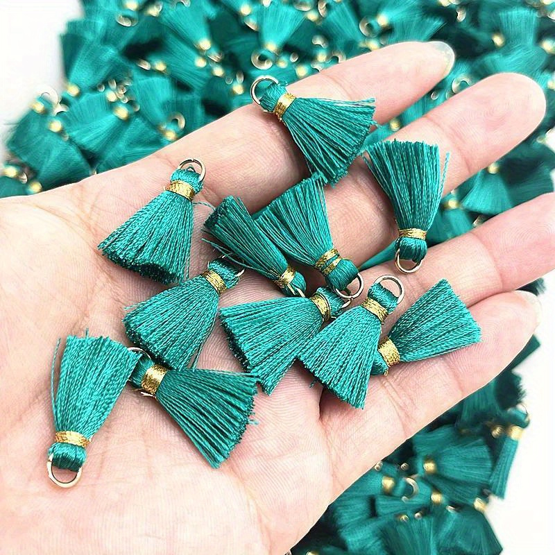 10 Mini Metal Tassel Rings with a 20Mm Diameter for DIY Jewelry Earrings Decoration Materials.