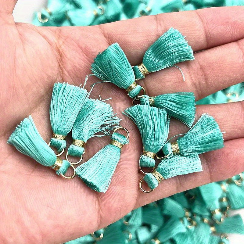 10 Mini Metal Tassel Rings with a 20Mm Diameter for DIY Jewelry Earrings Decoration Materials.