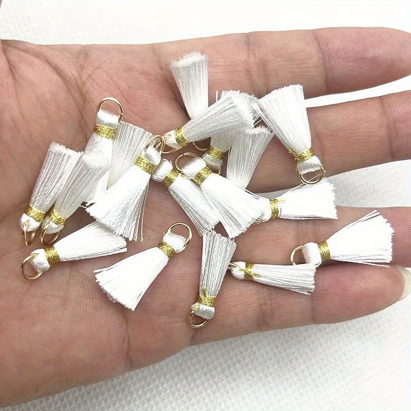 10 Mini Metal Tassel Rings with a 20Mm Diameter for DIY Jewelry Earrings Decoration Materials.