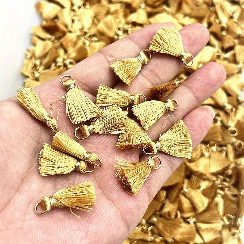 10 Mini Metal Tassel Rings with a 20Mm Diameter for DIY Jewelry Earrings Decoration Materials.