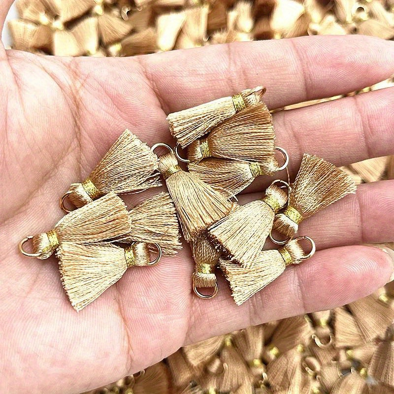 10 Mini Metal Tassel Rings with a 20Mm Diameter for DIY Jewelry Earrings Decoration Materials.