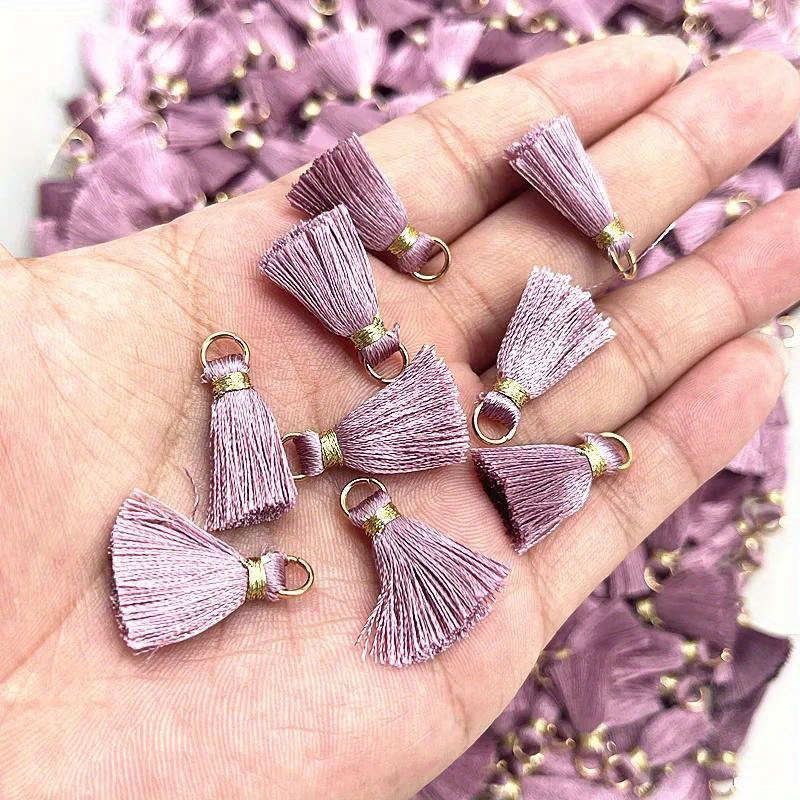 10 Mini Metal Tassel Rings with a 20Mm Diameter for DIY Jewelry Earrings Decoration Materials.