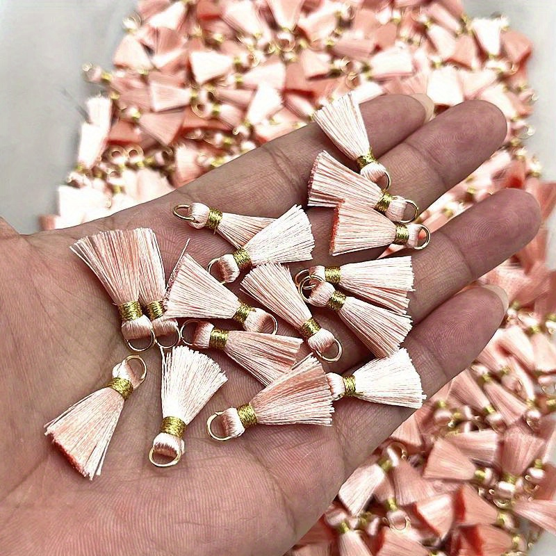 10 Mini Metal Tassel Rings with a 20Mm Diameter for DIY Jewelry Earrings Decoration Materials.