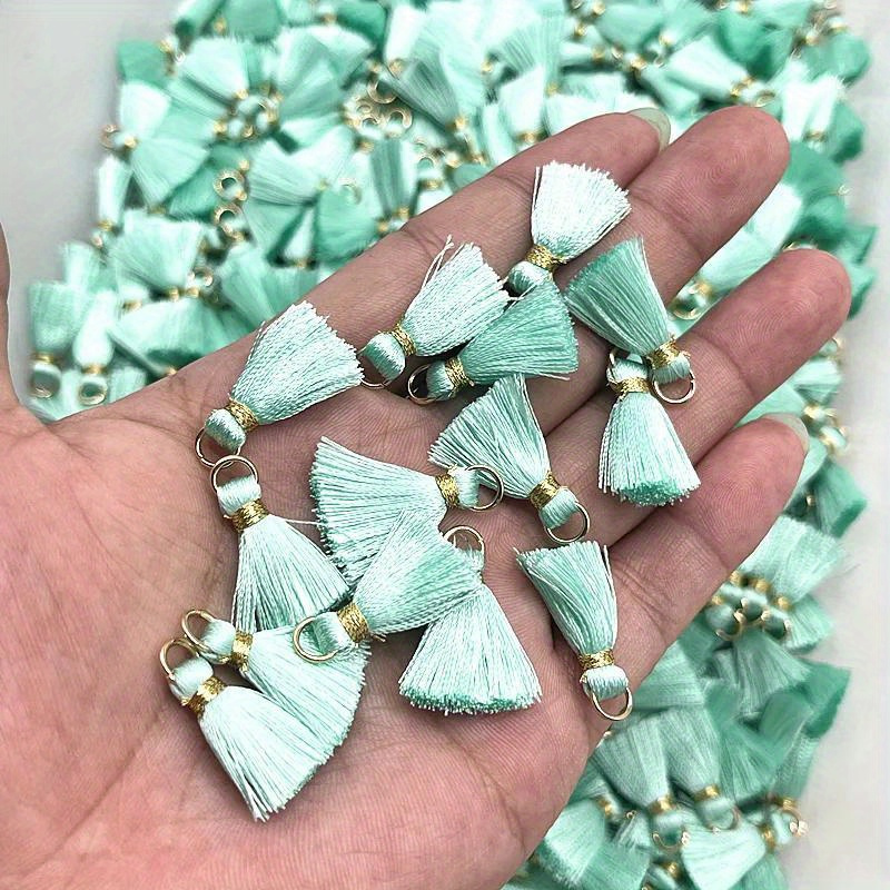 10 Mini Metal Tassel Rings with a 20Mm Diameter for DIY Jewelry Earrings Decoration Materials.