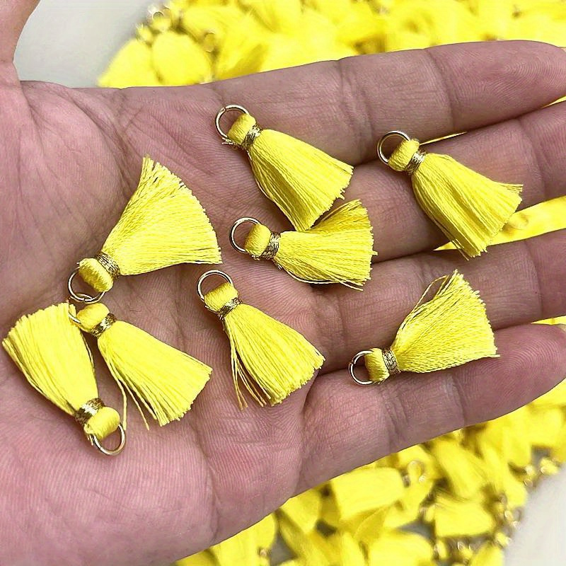 10 Mini Metal Tassel Rings with a 20Mm Diameter for DIY Jewelry Earrings Decoration Materials.