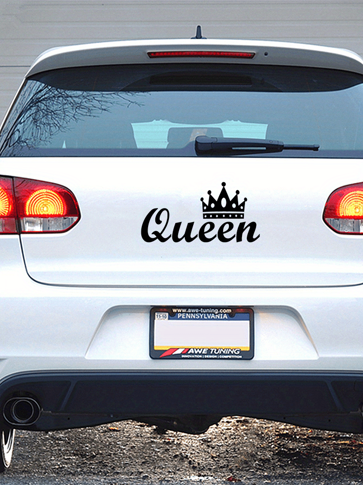 Crown Queen Car Stickers Fashion Waterproof Vinyl Decal Auto - Temu