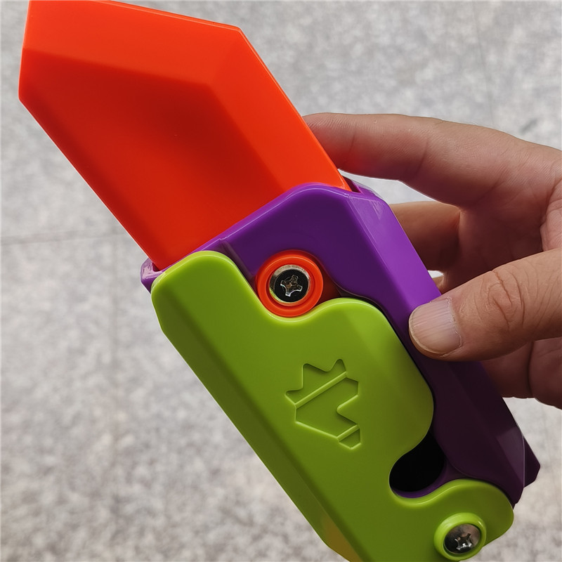 1pc(Color random)3D gravity radish knife decompression toy radish