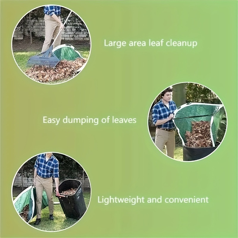 Garden Semicircle Leaf Bag Garden Collection Leaves Dustpan - Temu