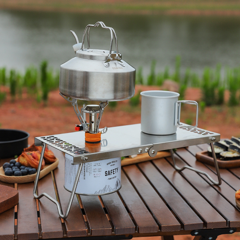 1 Stück Outdoor Camping Edelstahl Klapptisch, Tragbarer Multifunktionaler  Grilltisch Für Picknick Im Freien